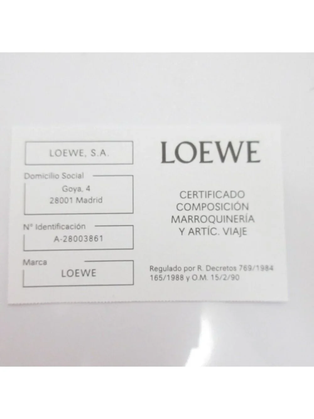 Loewe Anagram Calfskin Card Case Business Navy